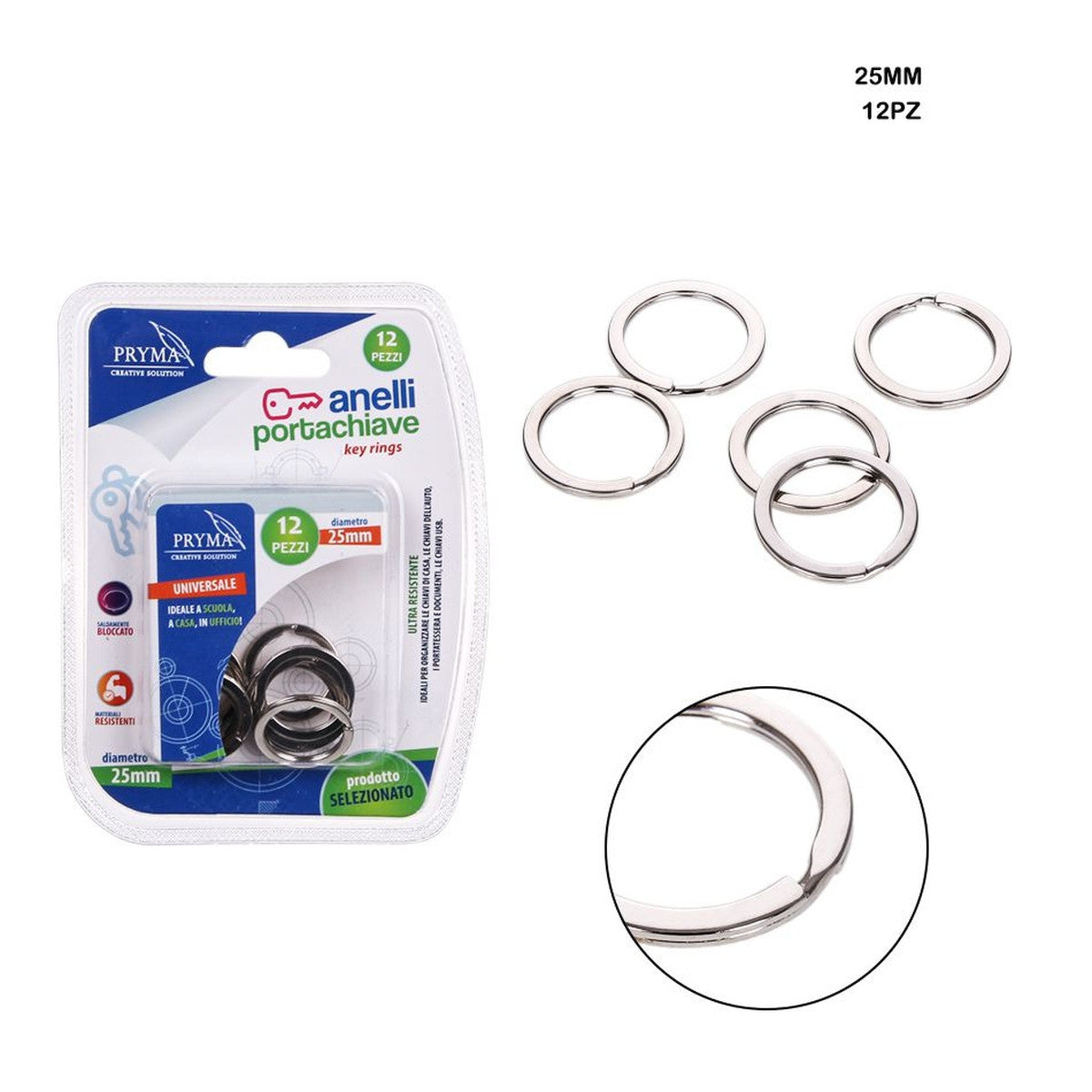 6pz BASE PER PORTACHIAVI KEYCHAIN KIT CATENINA ANELLO 25mm ARGENTATO 6pz BASE PER PORTACHIAVI KEYCHAIN KIT CATENINA ANELLO 25mm ARGENTATO