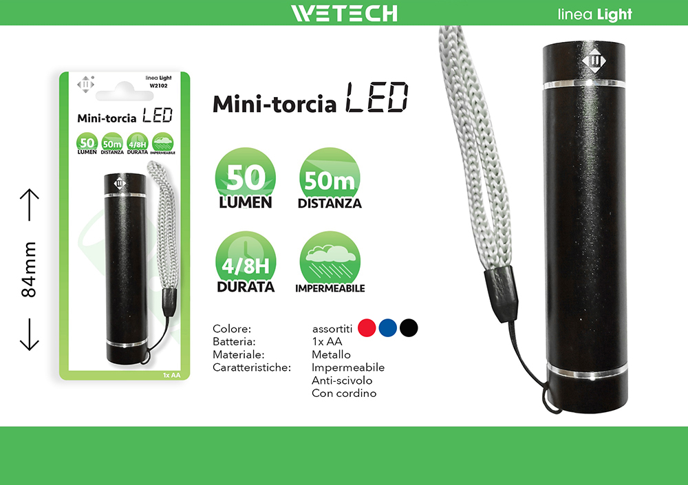 W WONDER FULL ENERGY - Torcia Ultra Viola 395nm, Torcia IP44 - 6