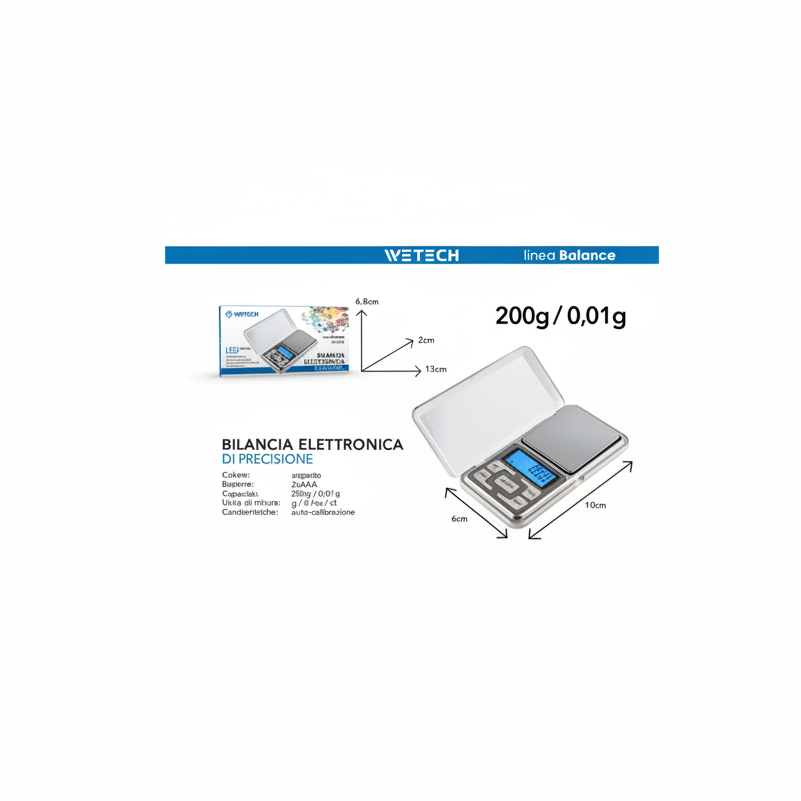 Bilancia tascabile - 500 g - Bilancia elettronica di precisione Bilancia tascabile - 500 g - Bilancia elettronica di precisione