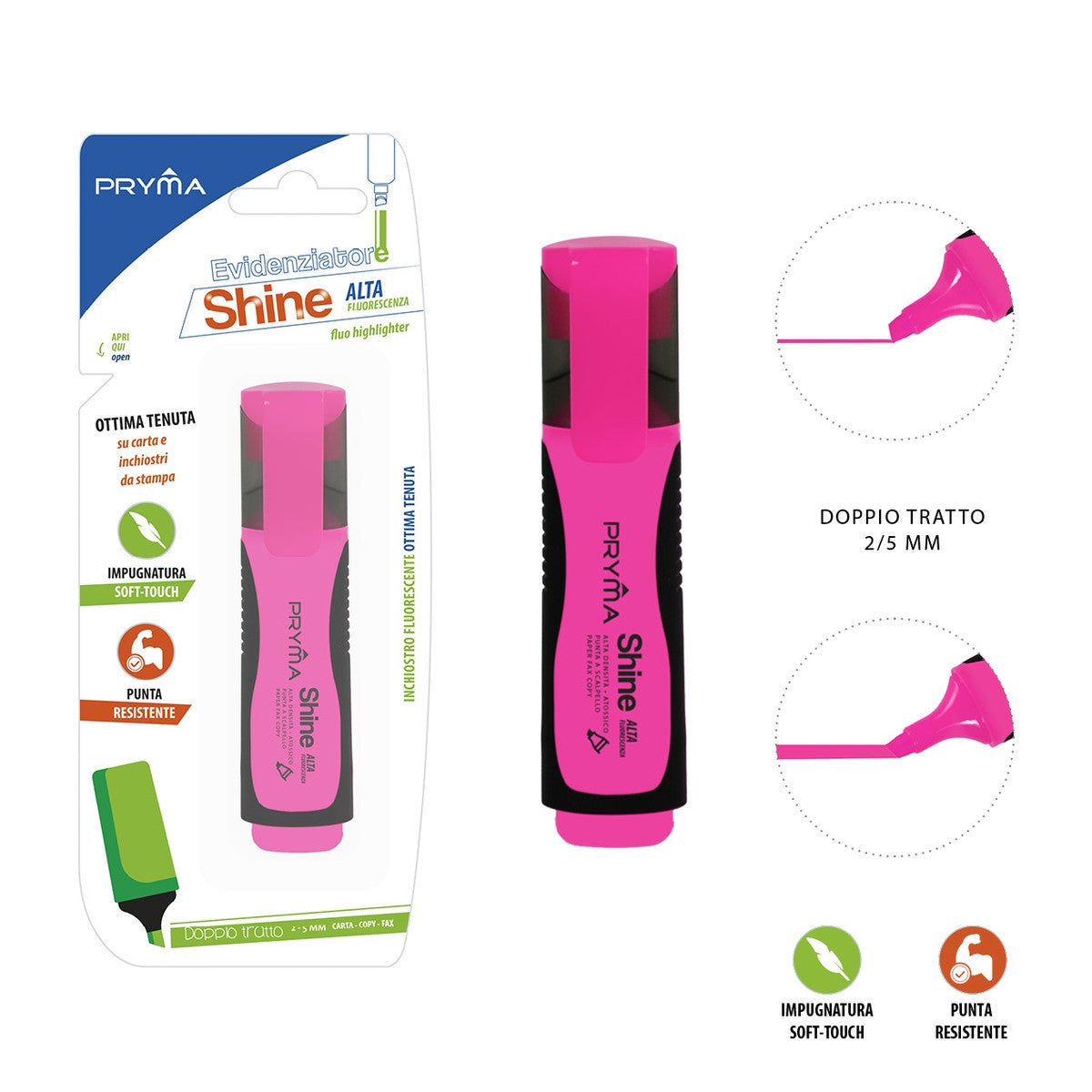Pryma Evidenziatore P scalpello 2 5Mm Rosa pryma-evidenziatore-p-scalpello-2-5mm-rosa