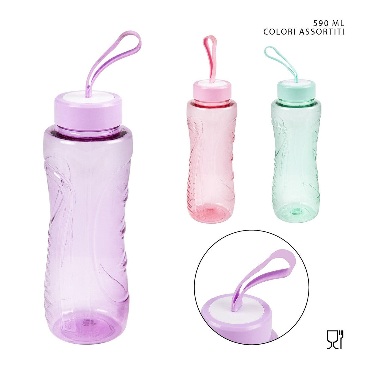 BORRACCIA SPORT IN PLASTICA CON SCRITTA A RILIEVO NOME MARIO H 19 CM