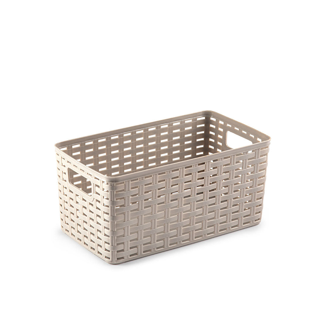 CURVER Cestino per la pulizia RATTAN 45 l - crema Curver