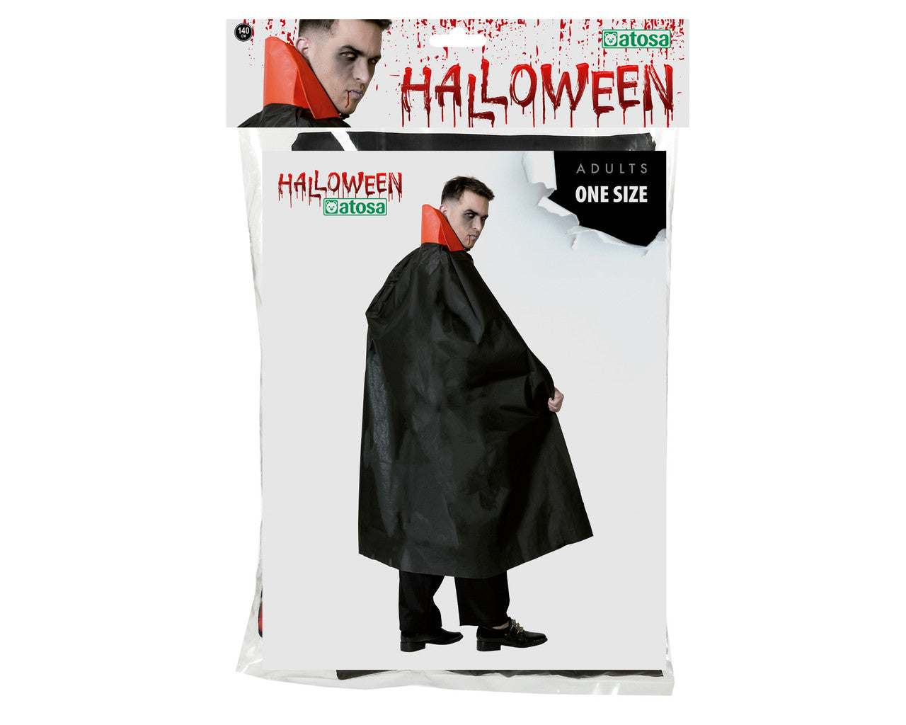 48" Adult/Teen Fully Lined Deluxe Vampire Cape ~ HALLOWEEN COSTUME BLACK CAPE - Foto 3