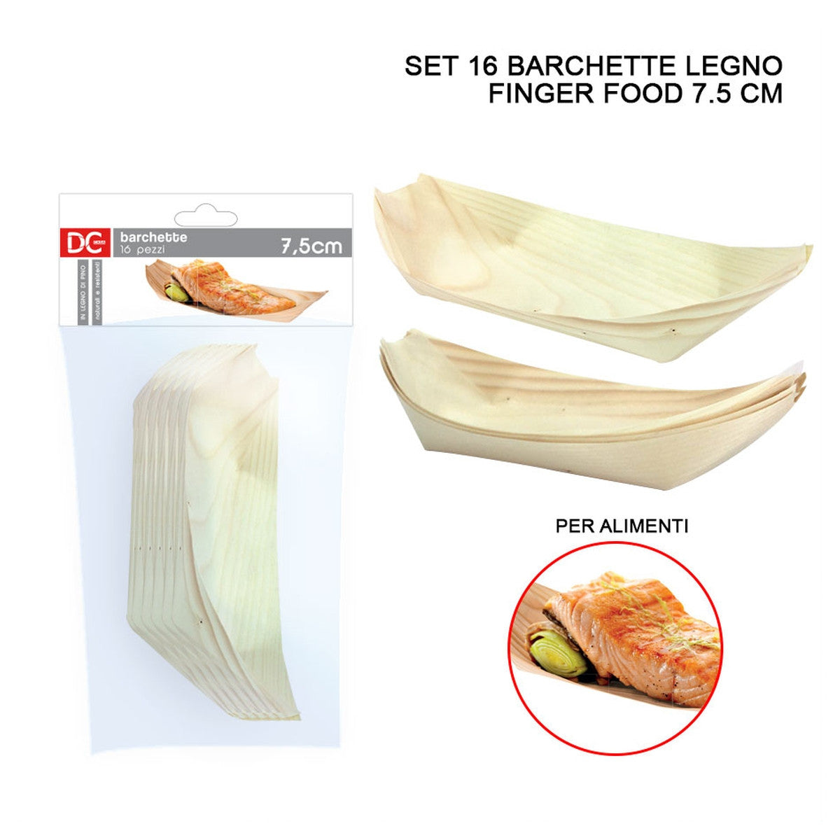 Dc - Barchetta legno finger food