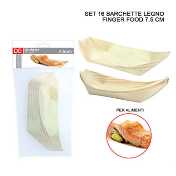 Dc - Barchetta legno finger food