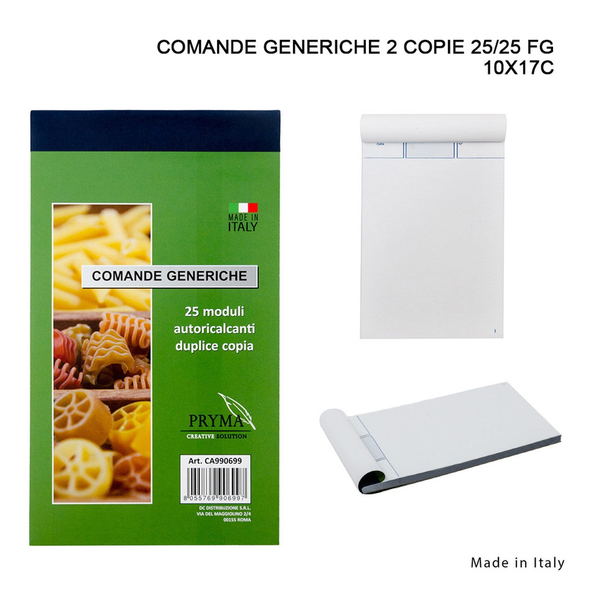 Pryma - Comande Generiche 2Copie 25/25  10X17Cm