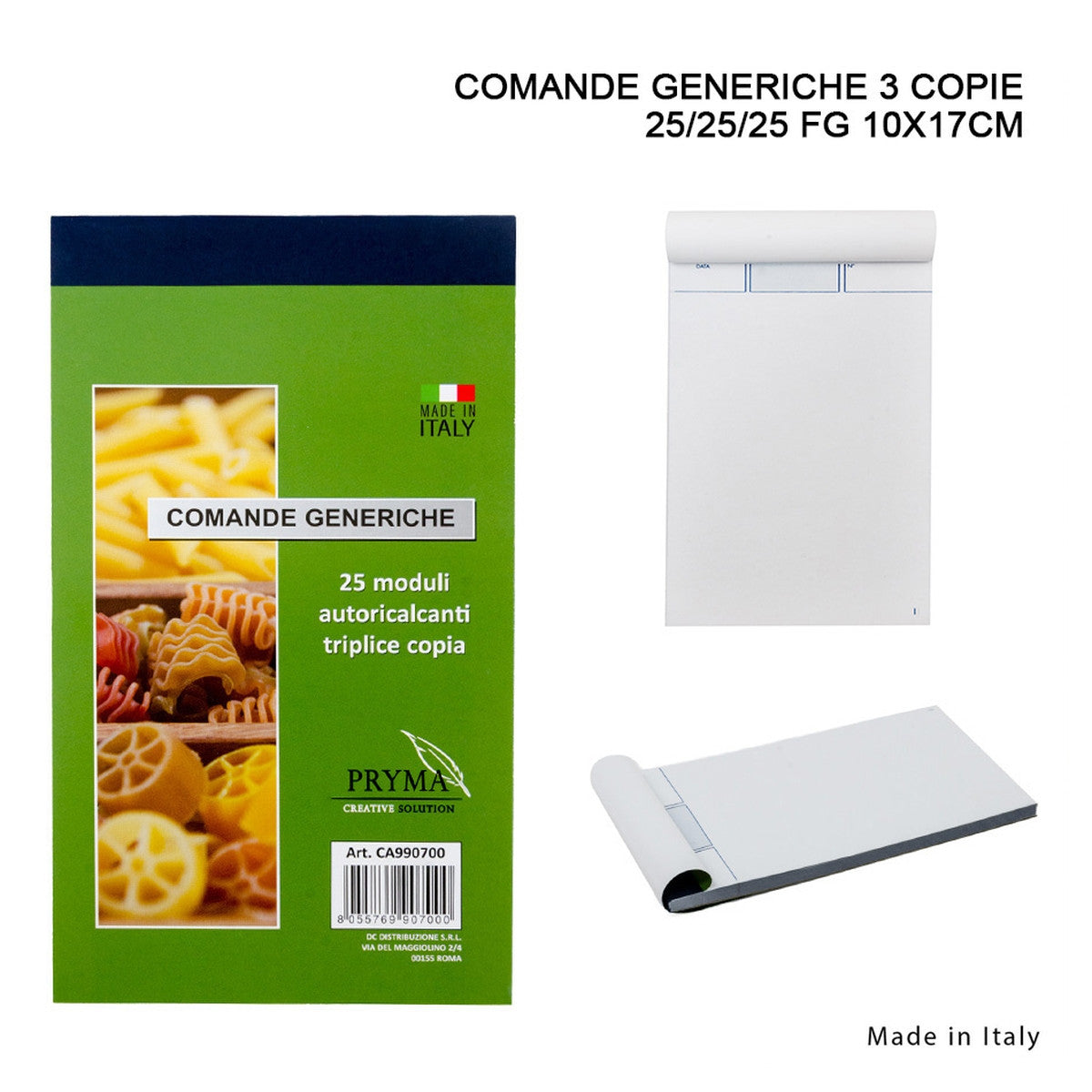 Pryma - Comande Generiche 3 Copie 25/25/25 Fg 10X17Cm