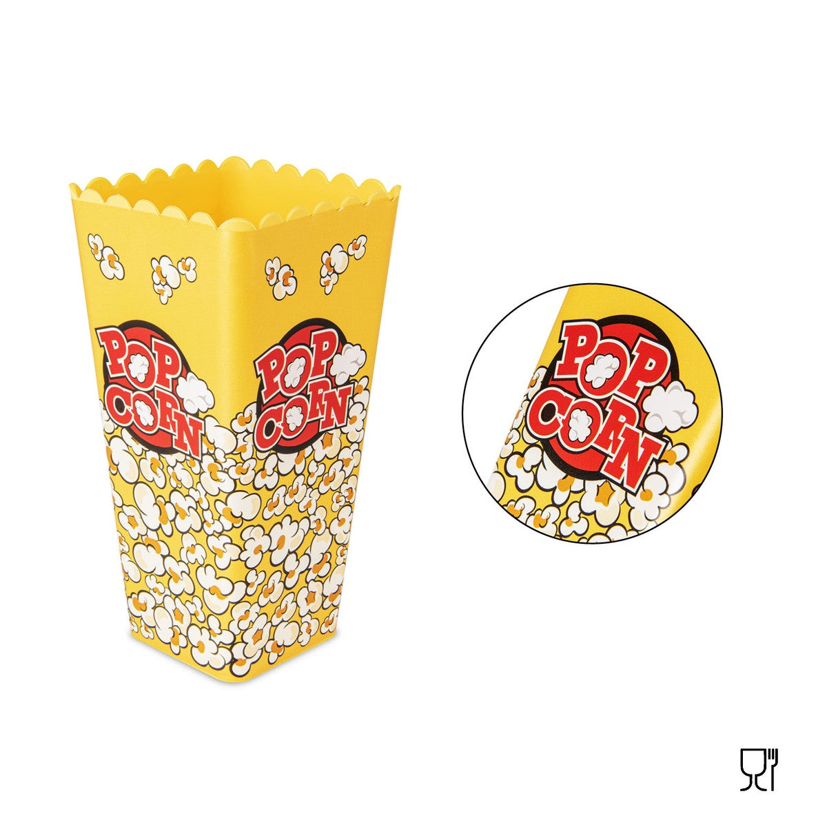 Dc - Contenitore Per Pop Corn In Pp Giallo