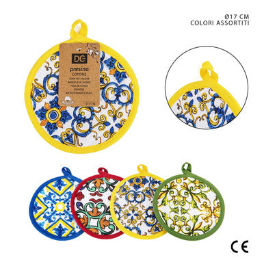 Dc Casa - Presina Tonda D17Cm Maiolica Assortiti