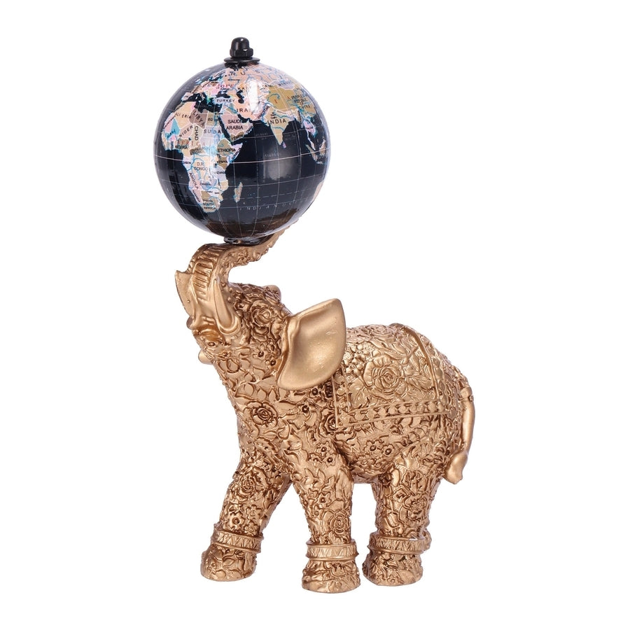 Ad - Decorazione Elefante Mappamondo 12X7Xh19Cm