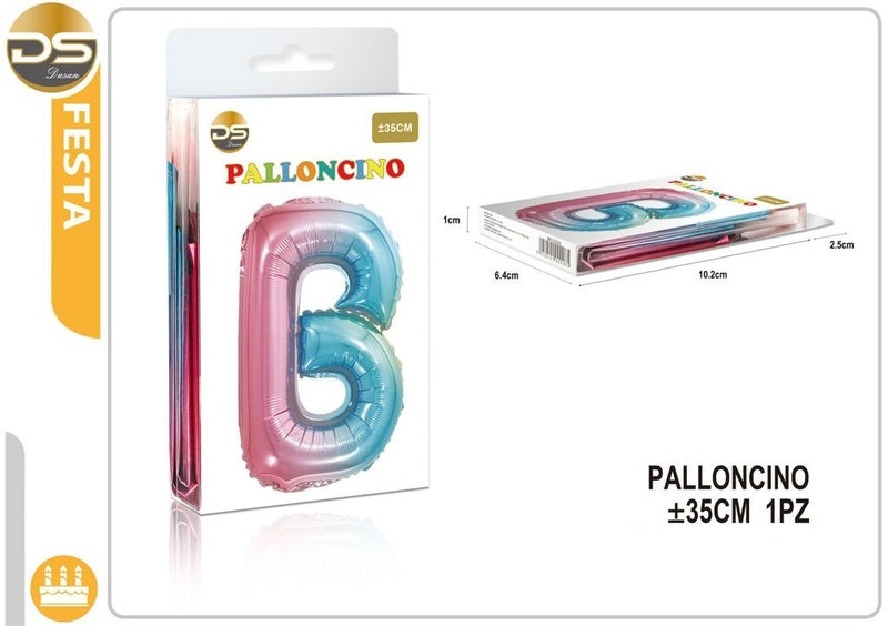 Dz - Party Palloncino Multicolore Lettere Alfabeto (A-Z) 35Cm