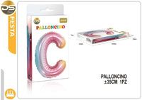 Dz - Party Palloncino Multicolore Lettere Alfabeto (A-Z) 35Cm