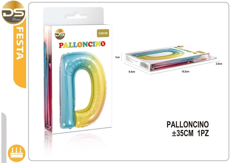 Dz - Party Palloncino Multicolore Lettere Alfabeto (A-Z) 35Cm