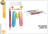 Dz - Party Palloncino Multicolore Lettere Alfabeto (A-Z) 35Cm