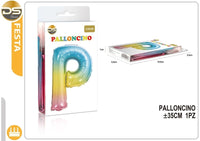 Dz - Party Palloncino Multicolore Lettere Alfabeto (A-Z) 35Cm