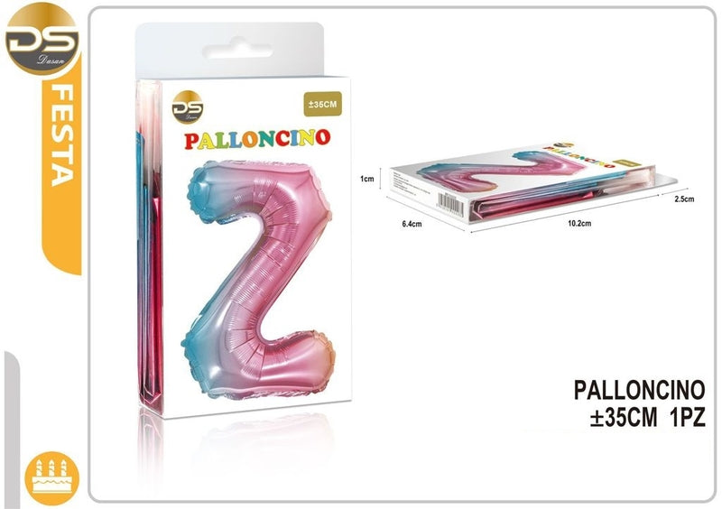 Dz - Party Palloncino Multicolore Lettere Alfabeto (A-Z) 35Cm