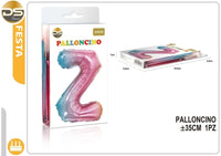 Dz - Party Palloncino Multicolore Lettere Alfabeto (A-Z) 35Cm