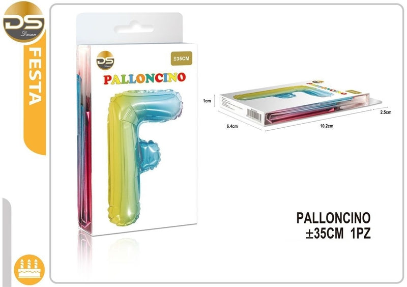 Dz - Party Palloncino Multicolore Lettere Alfabeto (A-Z) 35Cm