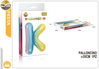 Dz - Party Palloncino Multicolore Lettere Alfabeto (A-Z) 35Cm