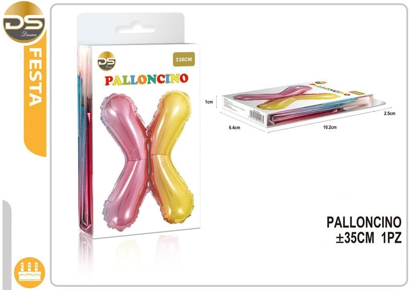 Dz - Party Palloncino Multicolore Lettere Alfabeto (A-Z) 35Cm