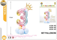 Dz - Party Set Di Palloncini Colorati numeri