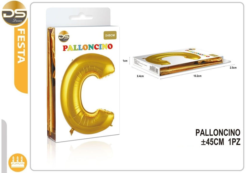 Dz - Party Palloncino Oro Alfabeto 45Cm