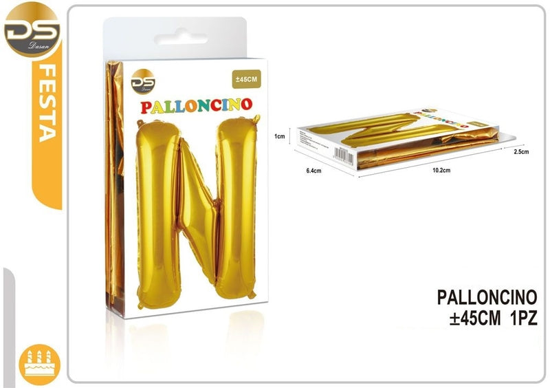 Dz - Party Palloncino Oro Alfabeto 45Cm