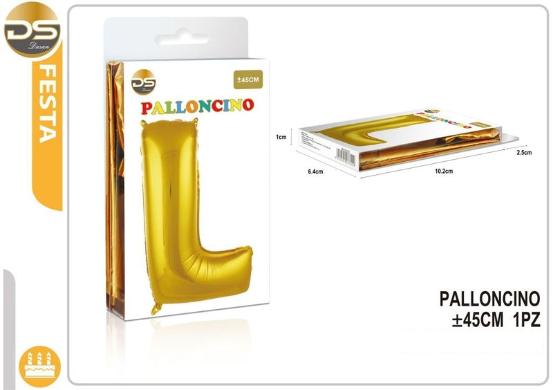 Dz - Party Palloncino Oro Alfabeto 45Cm