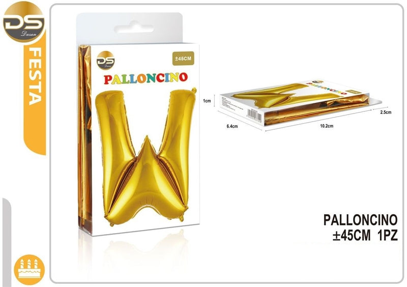 Dz - Party Palloncino Oro Alfabeto 45Cm