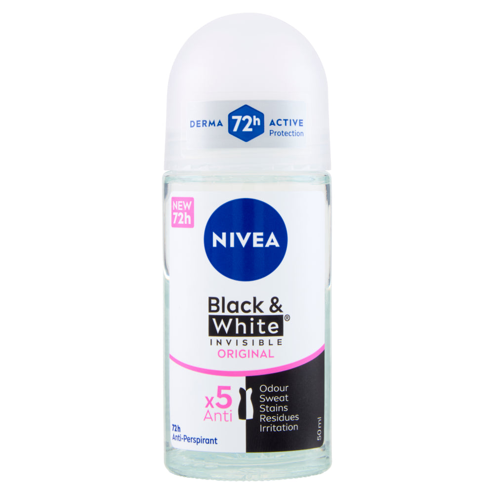 Nivea Men Deo Invisible Black&White Roll-On 50Ml