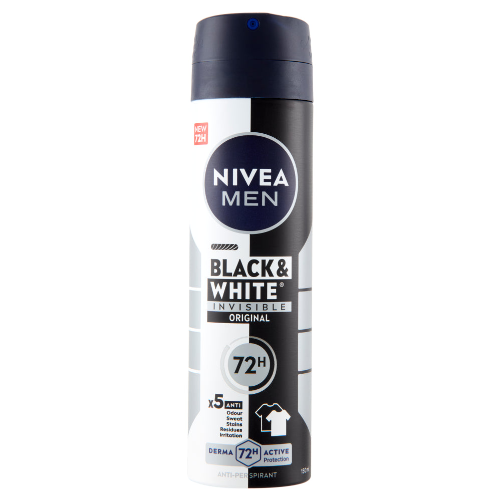 Nivea Deo Spray 150Ml Men Invisible Black&White