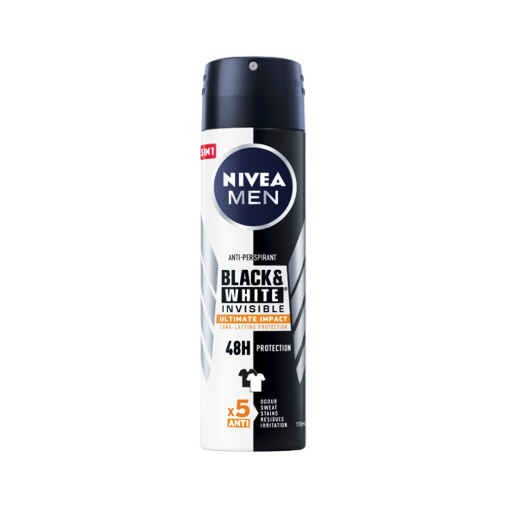 Nivea Deo Spray 150Ml Men Invisible Black&White Ultimate