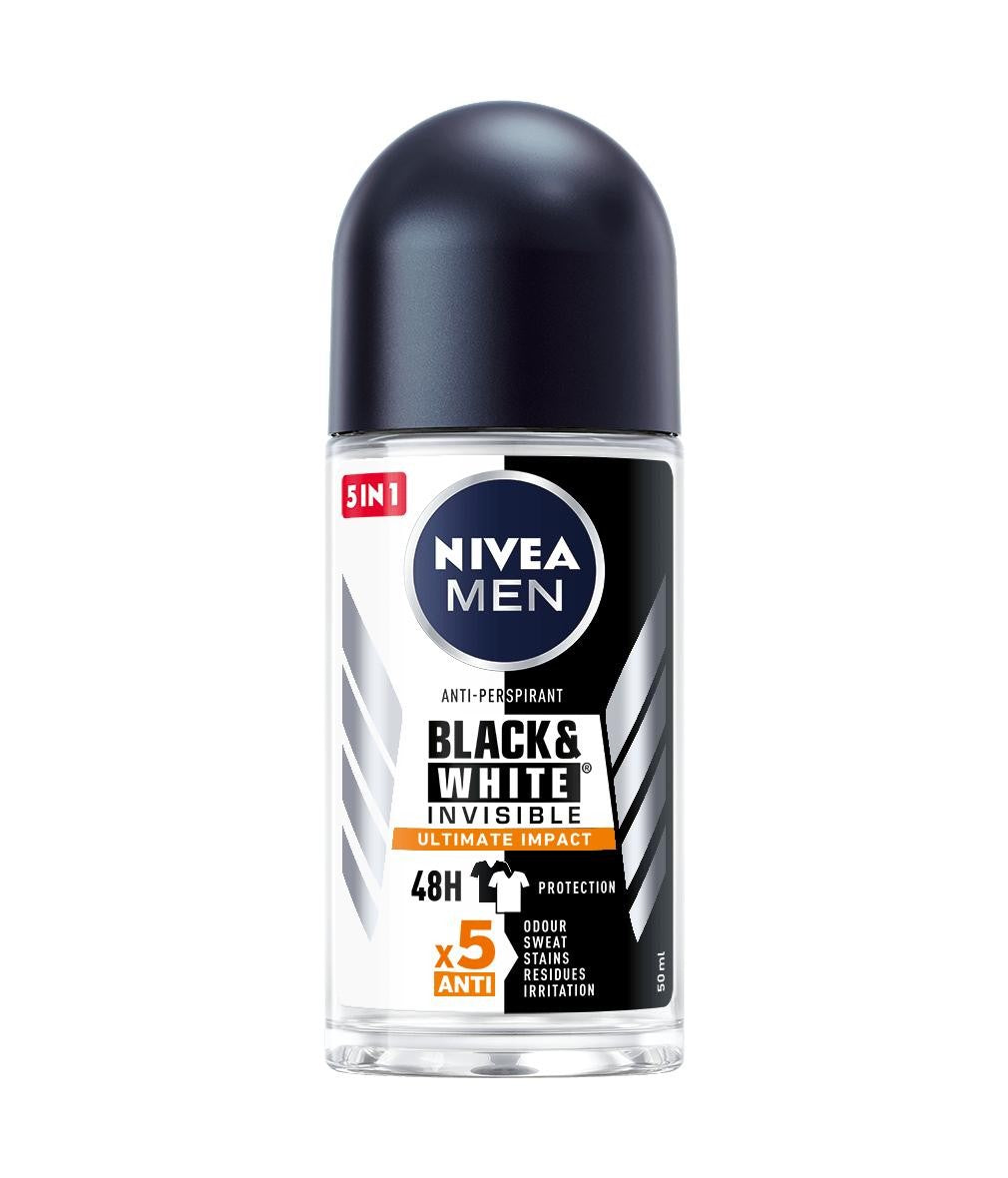 Nivea Men Deo Invisible Black&White U.Roll-On Ml50