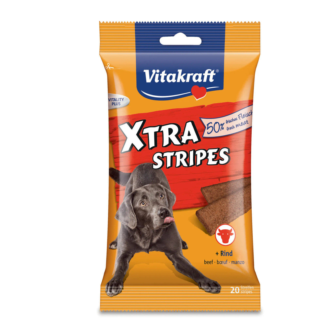 Vitakraft Xtra Stripes Manzo 200 Gr