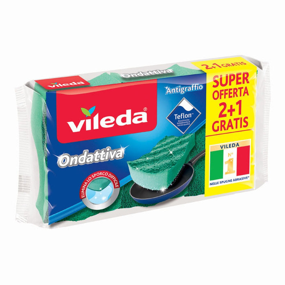 Vileda - Spugna Ondattiva Milleusi 2+1Pz