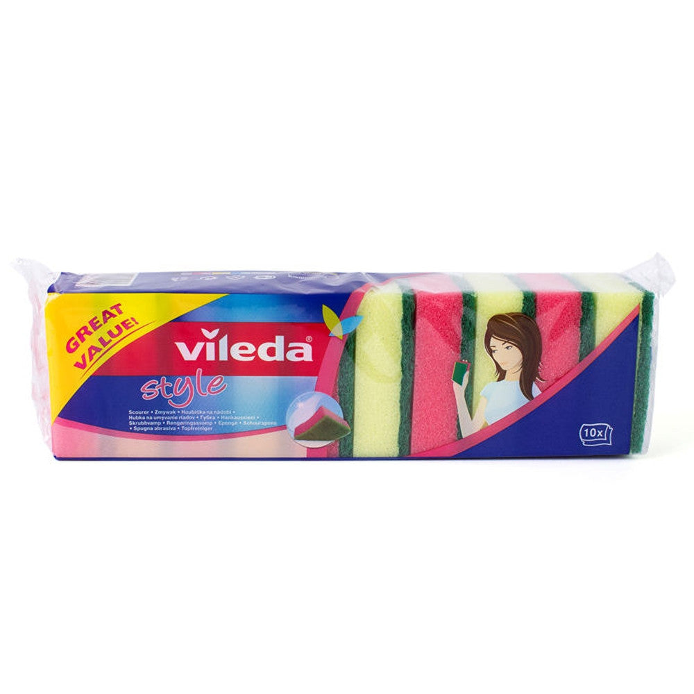 Vileda - Spugna abrasiva 10pz