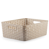 PlasticForte® Cesta Rattan 12L 36X28 Cm