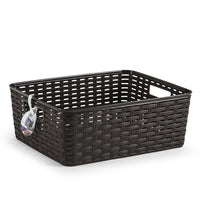 PlasticForte® Cesta Rattan 12L 36X28 Cm