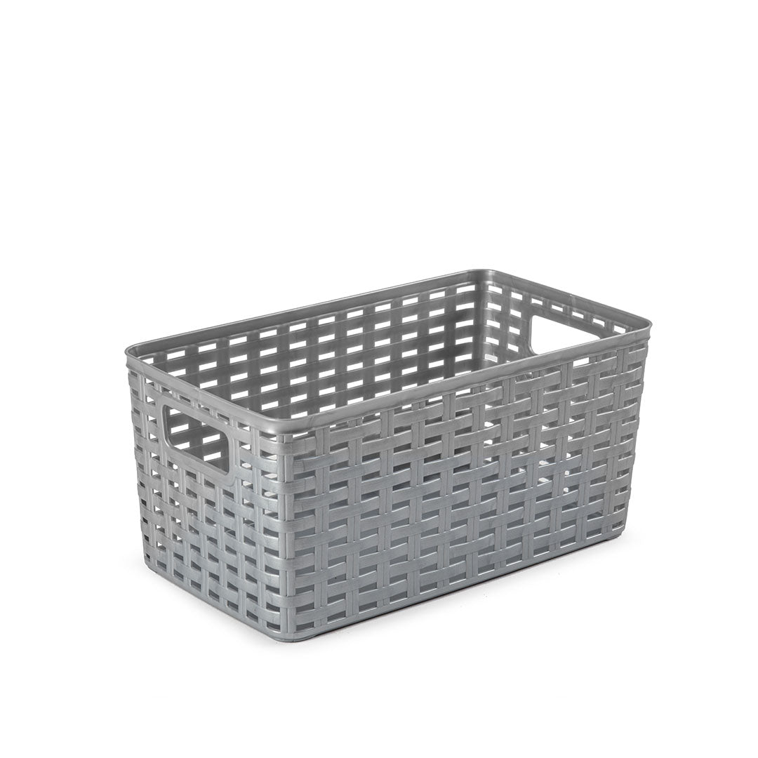 PlasticForte® - Cesta Rattan 5L 28X17 Cm