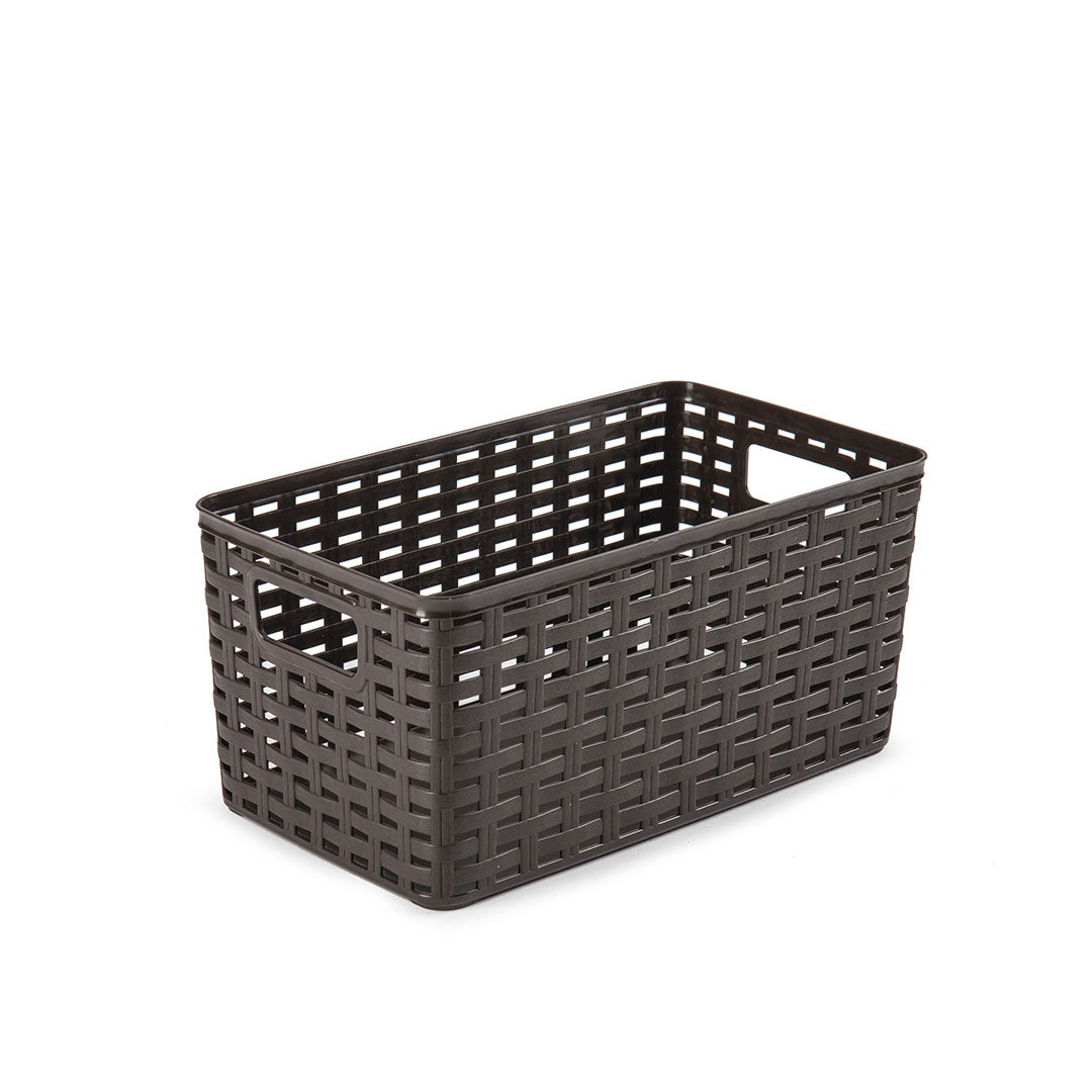 PlasticForte® - Cesta Rattan 5L 28X17 Cm