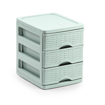 PlasticForte® - Turia 3 Drawer Wicker Chest of Drawers Vrm