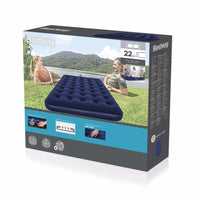Bestway Airbed Blu Floccato Matrimoniale 191x137x22 Cm