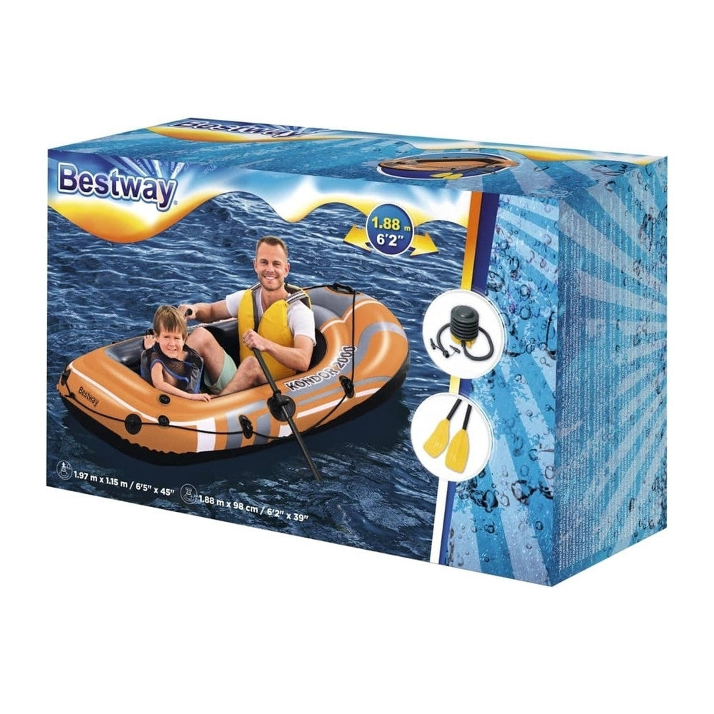 Bestway Set Canotto Kondor 2000 Con Remi 188X98Cm