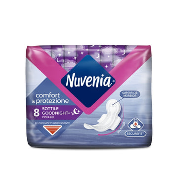 Nuvenia - Assorbenti sottili notte c/ali 8 pz