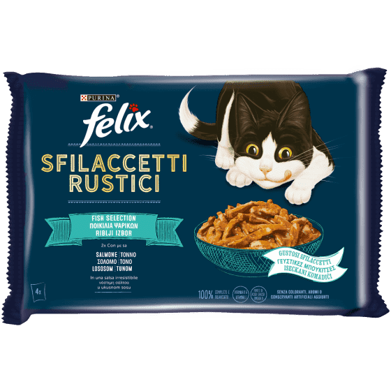 Felix - Sfilaccetti Rustici Tonno&Salmone Gr.80X4