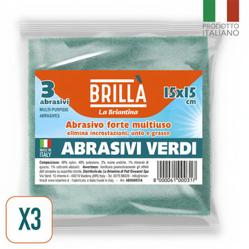 Brillà Abrasivi Verdi 3Pz 15x15 cm