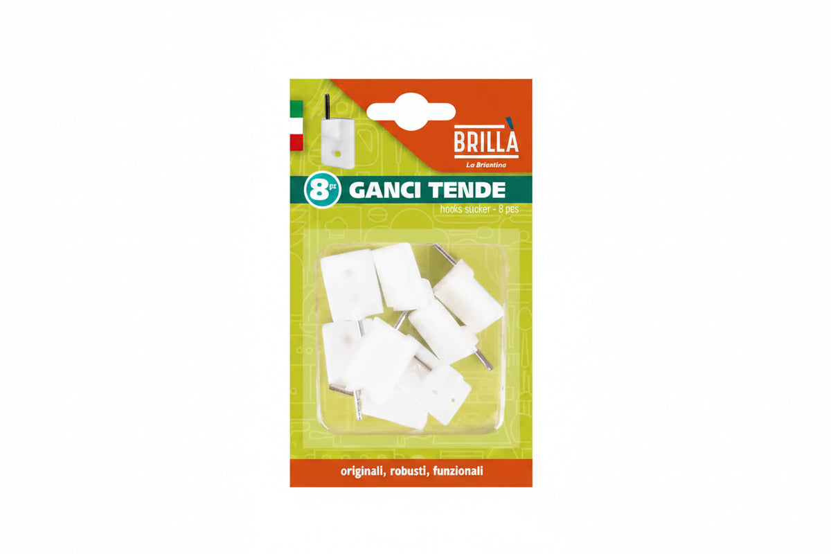 Briancasa Ganci Adesivi Tendi Tende 8Pz