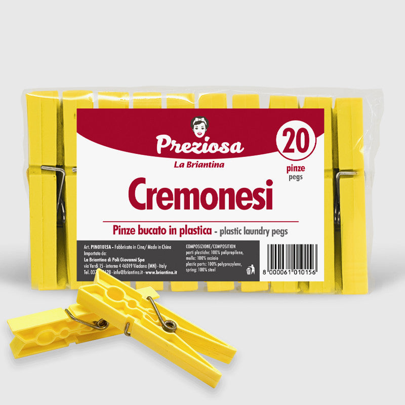 Brilla - Pinze Bucato Cremonesi 20Pz