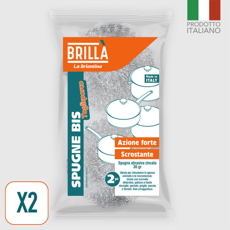 Brillà - Spugne In Acciaio 2 Pz