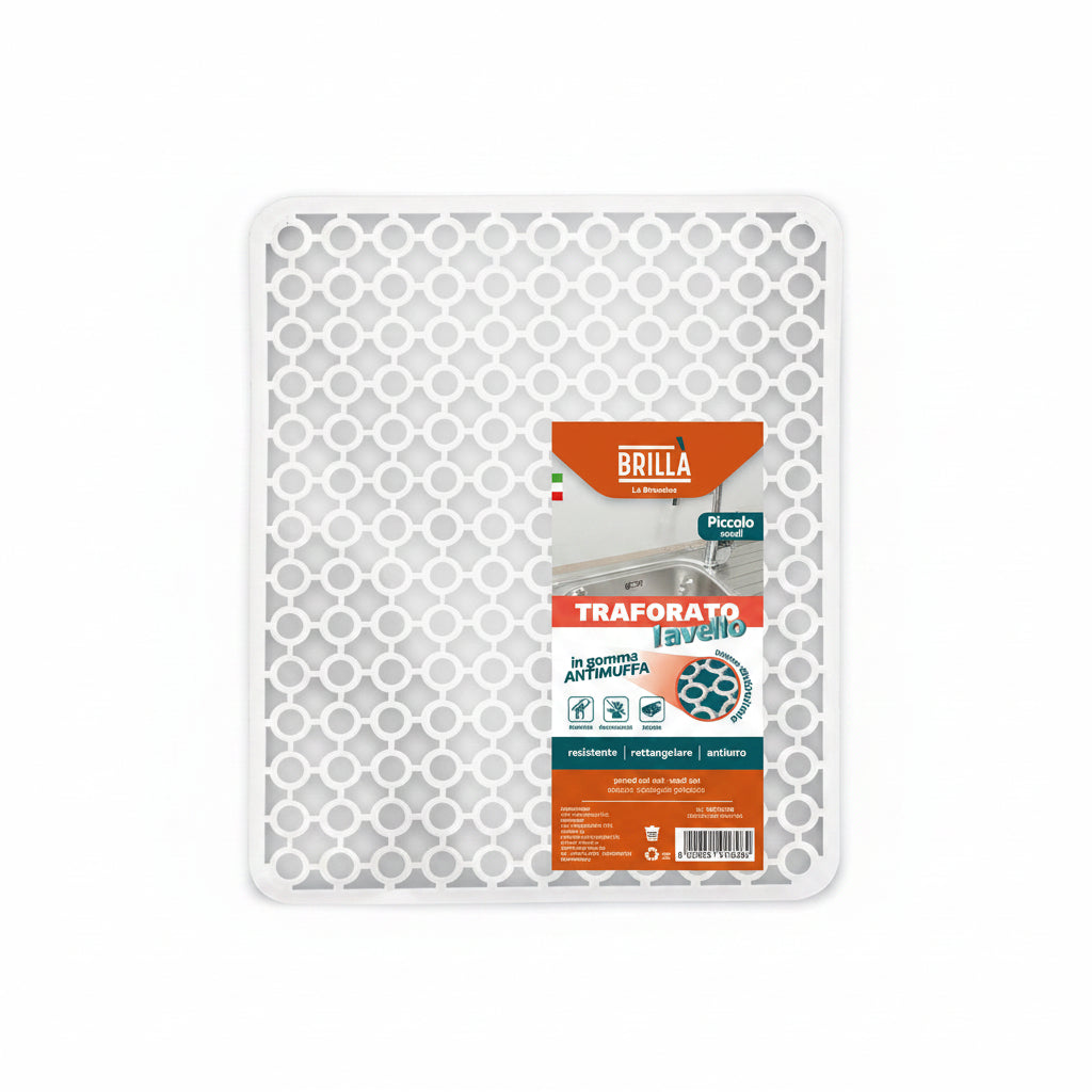 Brillà Tappeto Lavello Traforato Piccolo Bianco
